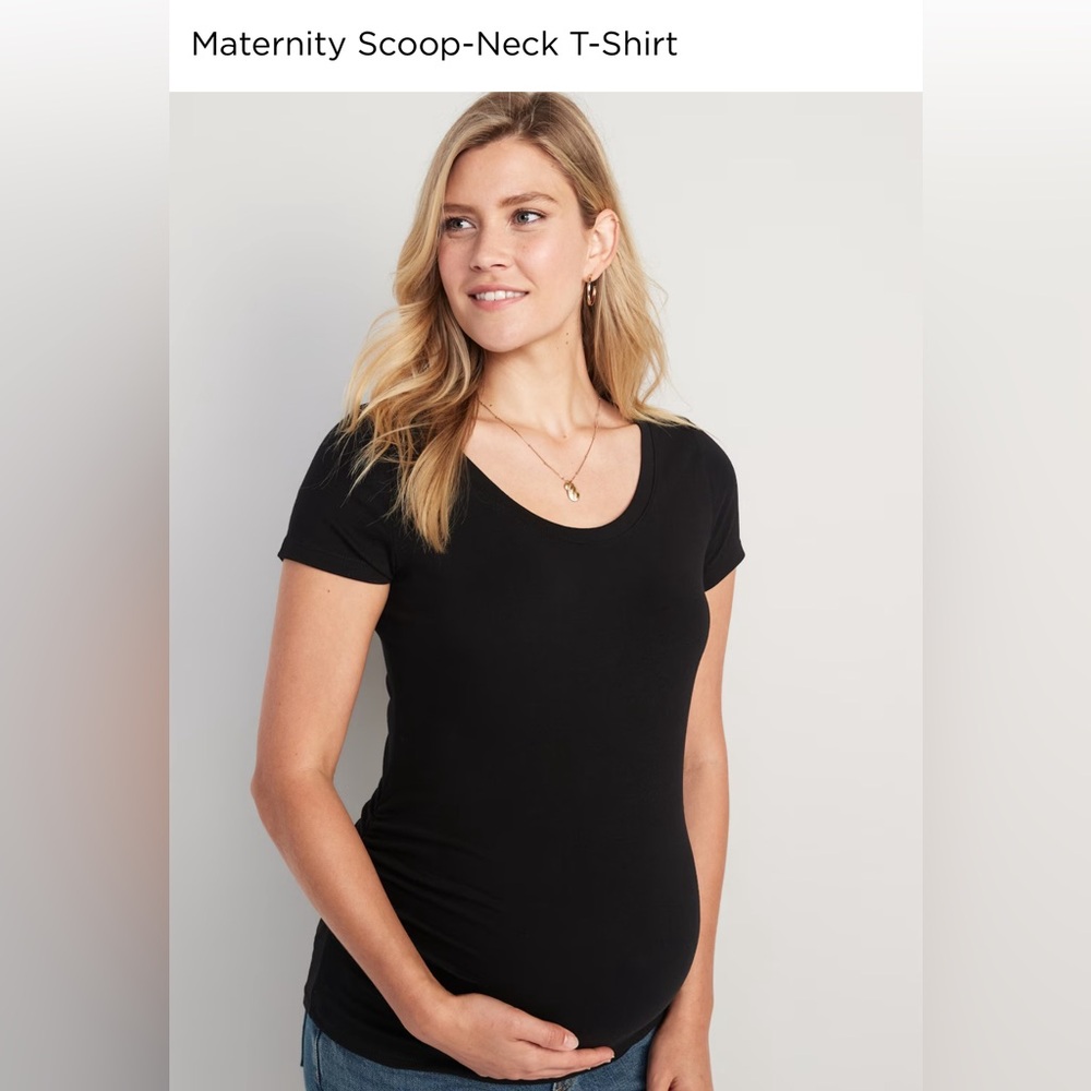 Large Old Navy Black scoop neck Maternity Top